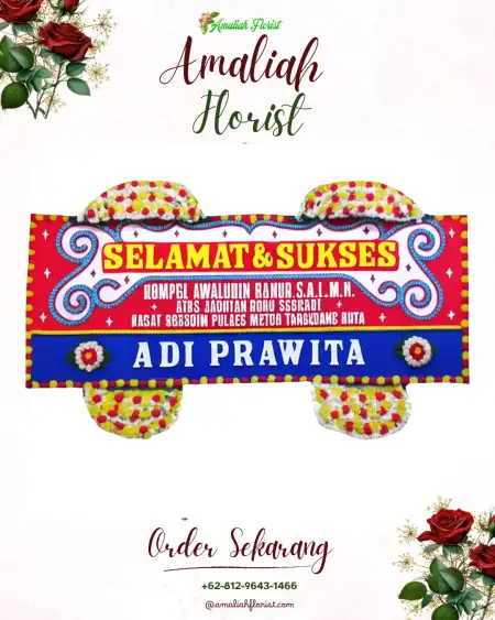 Papan Bunga Ucapan Selamat Marongge
